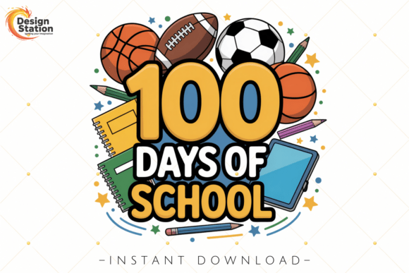 Celebrating Milestones with the 100 Days of School Sports PNG Basketball Design