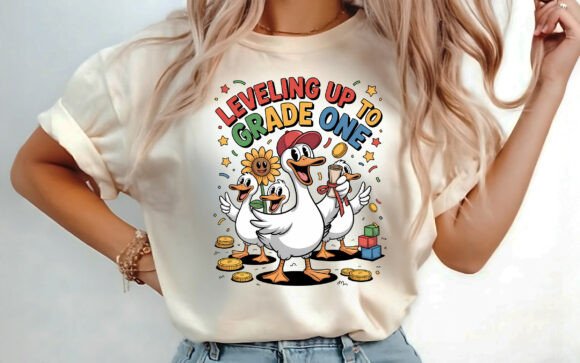 Leveling Up to Grade One Duck Shirt PNG
