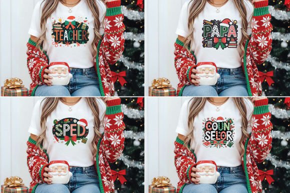 Merry Christmas School PNG & Xmas Teacher Bundle