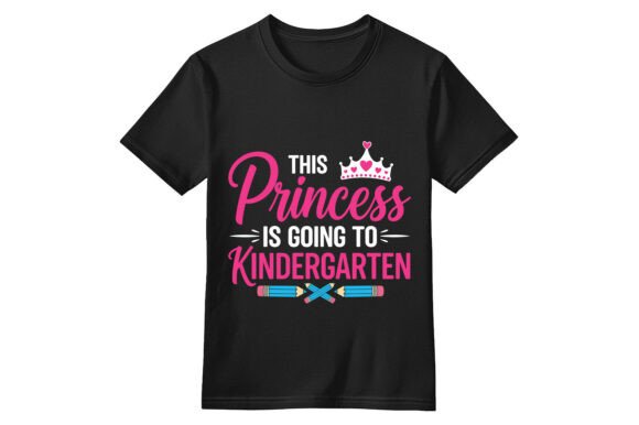 Princess Kindergarten T-Shirt Design Assets
