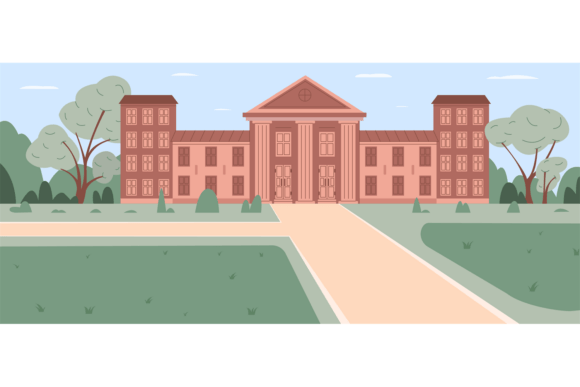 School Scene Exterior Background: Educat Evaluation Guide